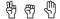 Rock paper scissors hand gesture illustration by crafteroks