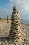 Rock piles on the coast of the swedish island