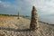 Rock piles by the coast of the Swedish island Oland