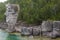 Rock pillars on Flowerpot island