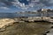 Rock pool and Bugibba from the seafront Bugibba Malta