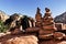 Rock Pyramid Balancing On The Top Of Mountains