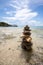 Rock Pyramid On The Beach