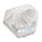 Rock quartz crystal isolated on white