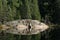 Rock reflection on still Algonquin lake