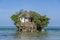 The Rock restaurant on high tide on the island of Zanzibar, Tanzania, east Africa