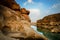 rock and river on blue sky,Sam-Pan-Bok Grand Canyon Ubon Ratchathani Thailand