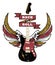 Rock And Roll - Retro Winged Electric Guitar Distressed Music Illustration