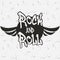 Rock and roll. Rock music graphic for print. Vector illustration.