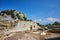 Rock and ruins of the Orthodox monastery of Panagia Skopiotiss