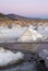 Rock Salt Tufa Formations Sunset Mono Lake California Nature