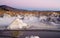 Rock Salt Tufa Formations Sunset Mono Lake California Nature Out