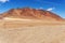 Rock and sand formations in the Atacama desert