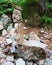 Rock sculpture during trek in corsica