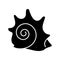 Rock shell black glyph icon
