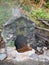 Rock shelter over natural hot spring