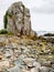 rock at shore of Gouffre gulf of English Channel