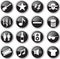 Rock show concert icon set