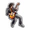 Rock Singer Guitar Sticker