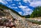 Rock slides near the river