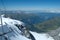 Rock and snow view from Jungfraujoch in Switzerland