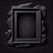 A Rock Solid Image Stone and Concrete on a Black Background, Durability Stone, Rock and Concrete Photo Frame