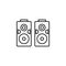 rock speakers icon. Element of rock and roll icon. Thin line icon for website design and development, app development. Premium