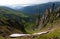 Rock spires along the Chornohora ridge, the Carpathians