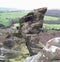 Rock Stack in the Derbyshire Peak District countryside