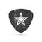 Rock star badge or Label in grunge effect. guitar pick mediator. For hard rock music band festival party signage, prints and stamp