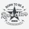 Rock star lettering, poster or t-shirt, vector