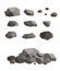 Rock stone block blank broken cement cobblestone vector illustration. Geology granite lava material natural sandstone