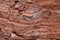 Rock stratification. View of the landscape of the Atacama Desert. The rocks of the Mars Valley Valle de Marte and Cordillera de