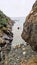 Rock Strewn Beach Near Remarkable Cave on the Tasmania Australia