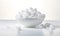 rock sugar and granulated sugar in a bowl, generative ai