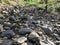 rock texture of a small river when the water recedes in a village in Indonesia 7