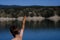 Rock throwing boy