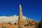 Rock tower and mountains, Utah