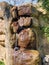 Rock tower waterfall landscape feature