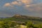 Rock of Vergisson with vineyards, Burgundy,France