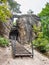 Rock view submarine. Rock lookout at the top of 3 sandstone towers