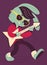 Rockabilly Bunny Playing Guitar