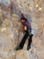 Rockclimbing man