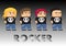 Rocker cartoon characters