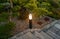 Rockery Garden Illuminated by LED Outdoor Lights