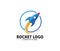Rocket advance technology launching logo design