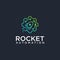 Rocket automation logo design template