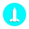 Rocket badge icon. Simple glyph, flat vector of web icons for ui and ux, website or mobile application