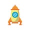Rocket child toy flat style icon