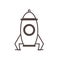 Rocket child toy line style icon